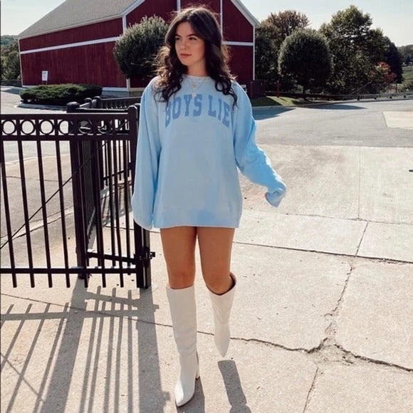 Boys lie catching feelings crew neck - Picture 3 of 5